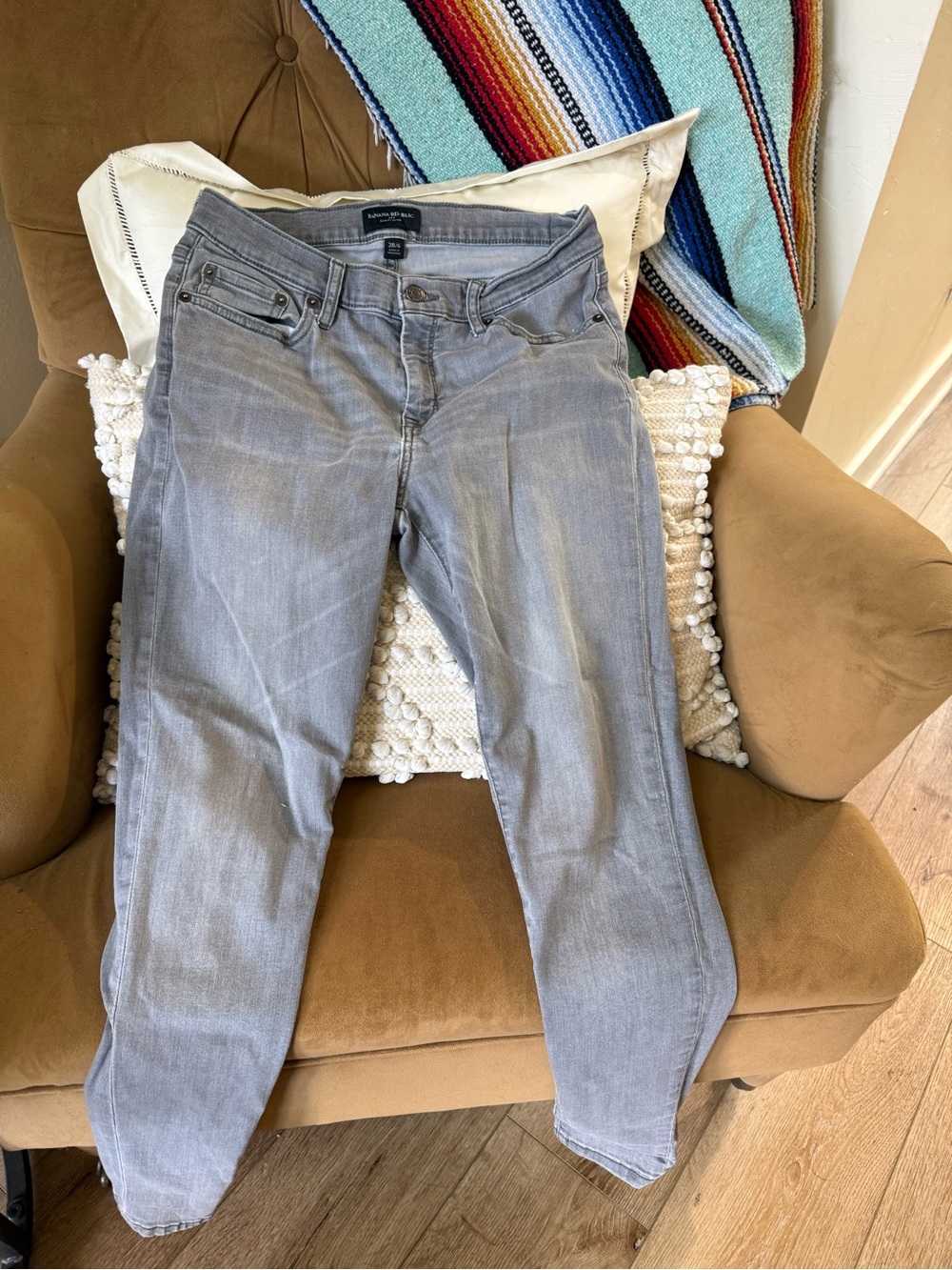 Banana Republic Light Gray Skinny Jeans